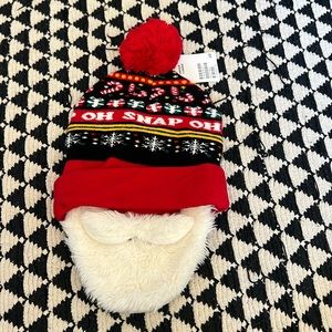 H and M OH SNAP beanie with beard and mustache! Brand new!